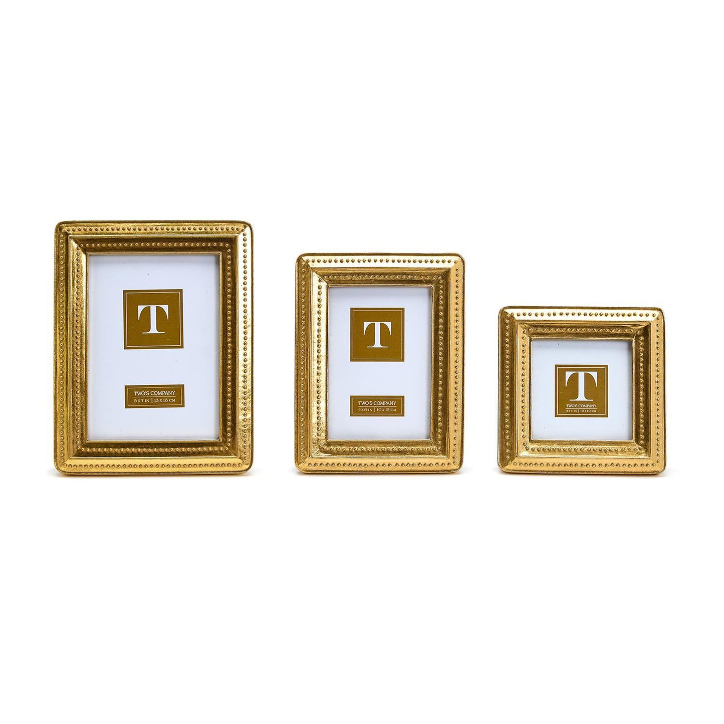 Gold Beaded Edge Photo Frame | Assorted Sizes