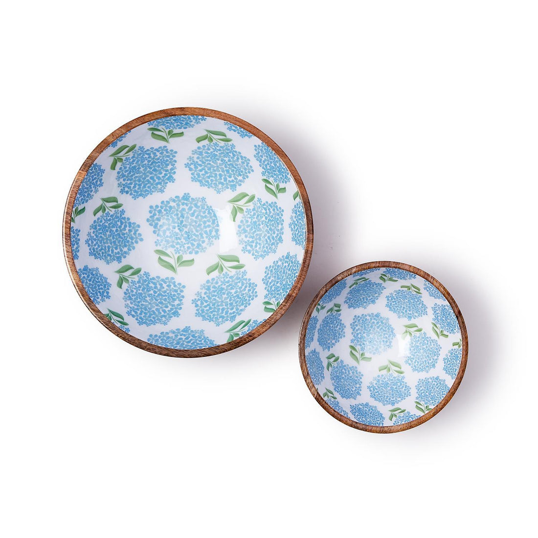 Hand-Crafted Wood Hydrangea Bowl