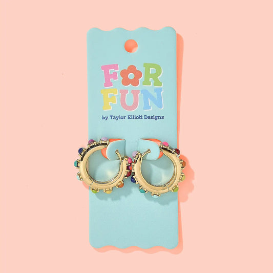 Huggie Earrings | Miley Colorful Beads