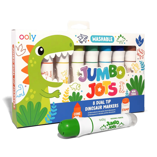 Jumbo Jots Dual Tip Dinosaur Stamp Markers