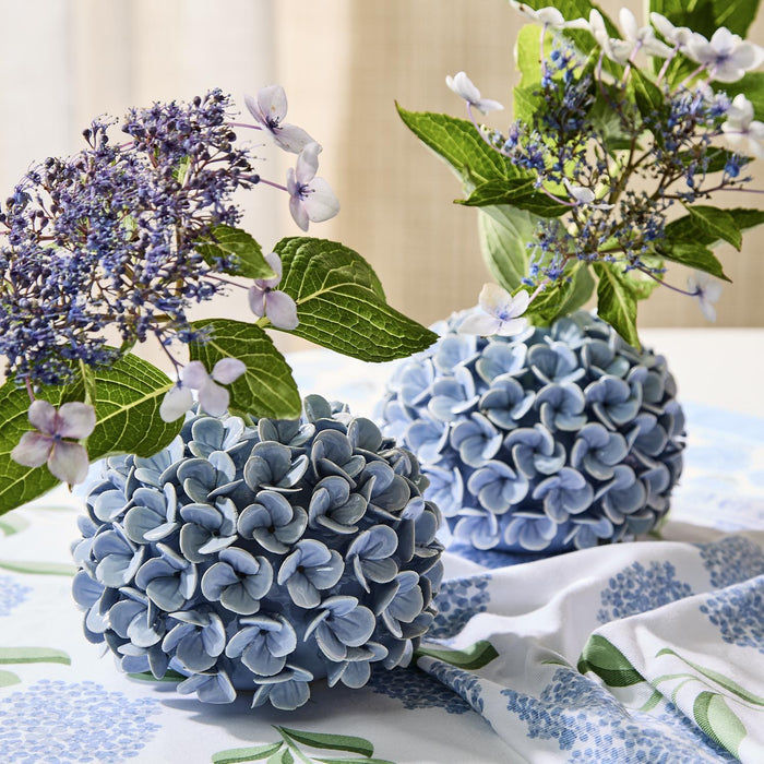 Hydrangea Flower Bud Vases/Taper Candle Holders