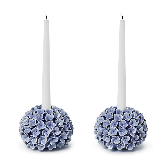 Hydrangea Flower Bud Vases/Taper Candle Holders