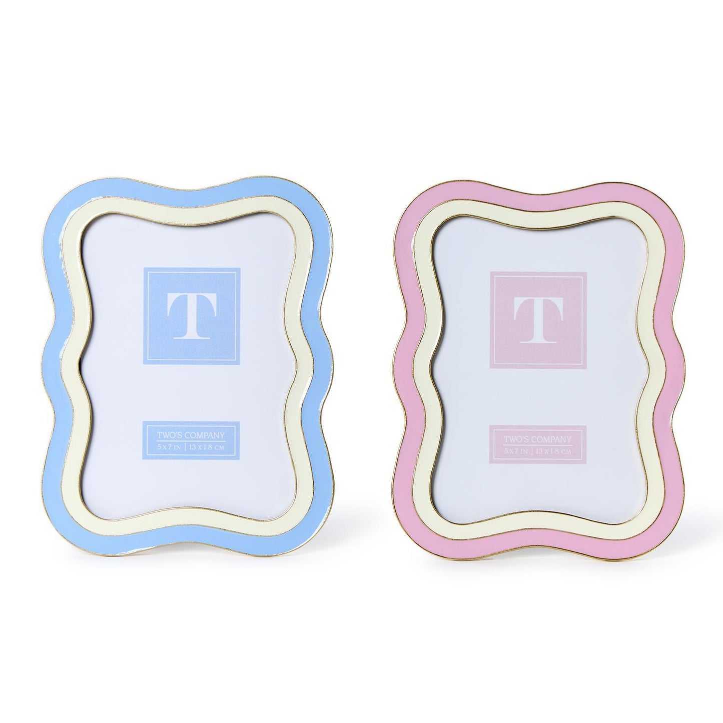Two-Tone Waves Photo Frame | Assorted Colors