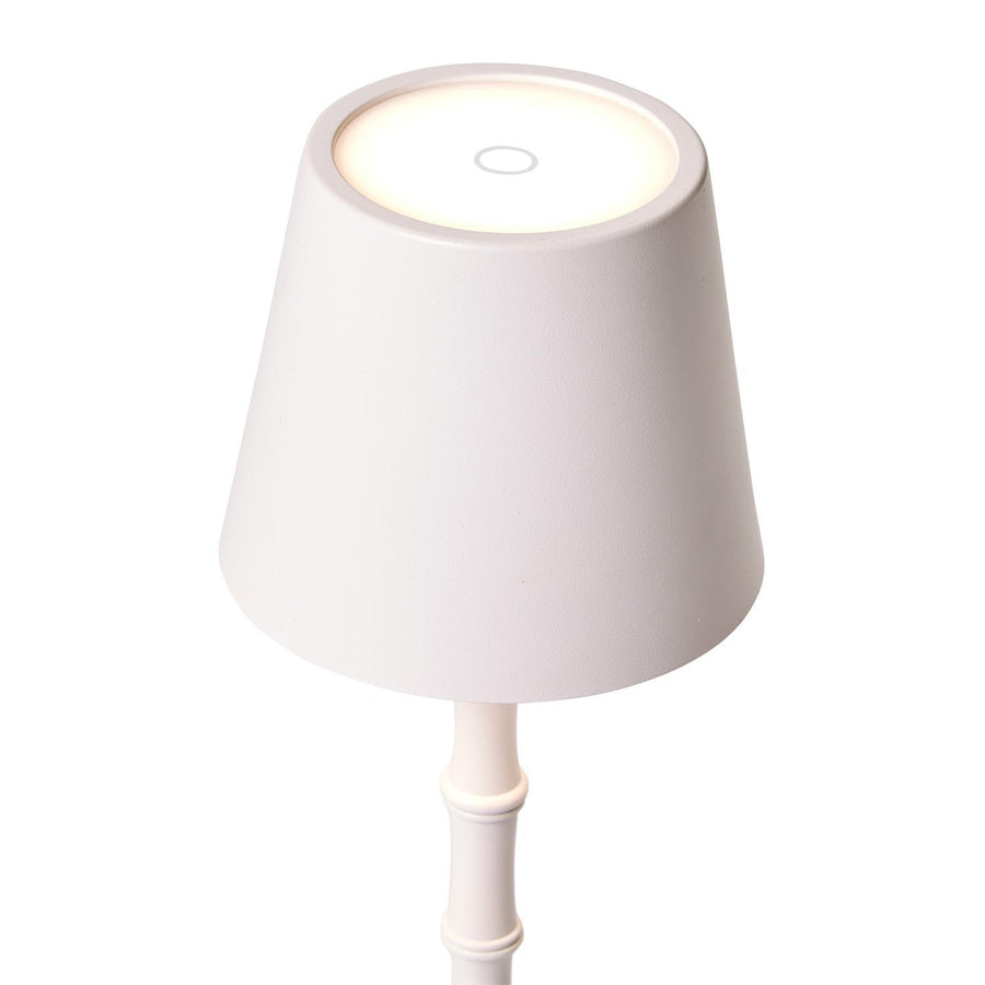 LED Cordless Table Lamp | White Bamboo