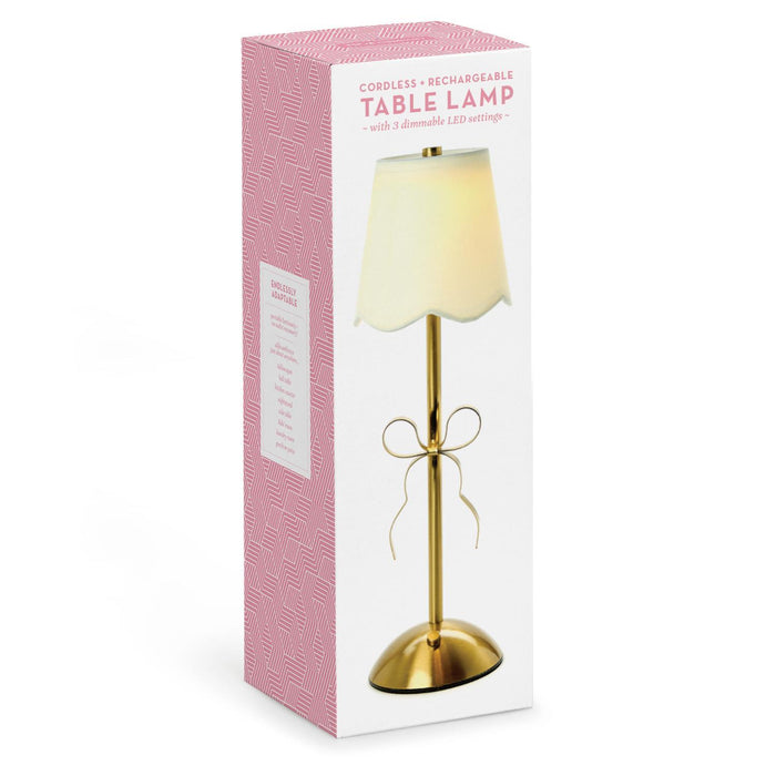 LED Cordless Table Lamp | Golden Bow
