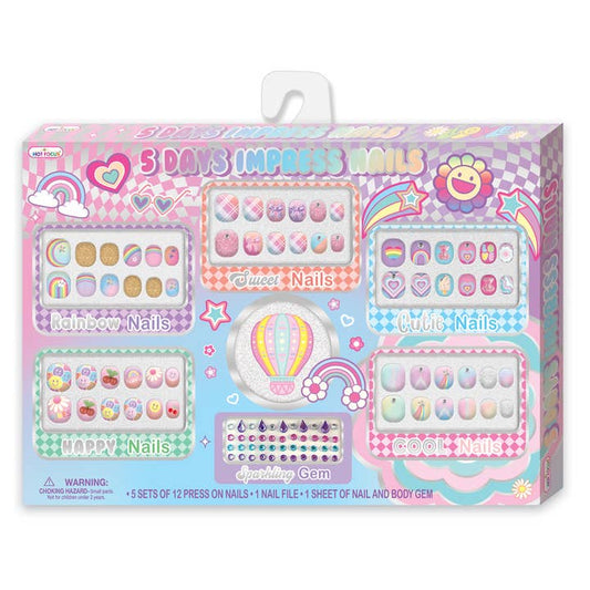 5-Days Impress Nails | Rainbow