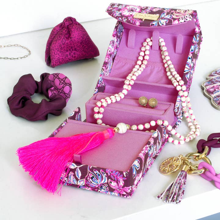 Travel Jewelry Organizer | Amarena Cherry Tropical