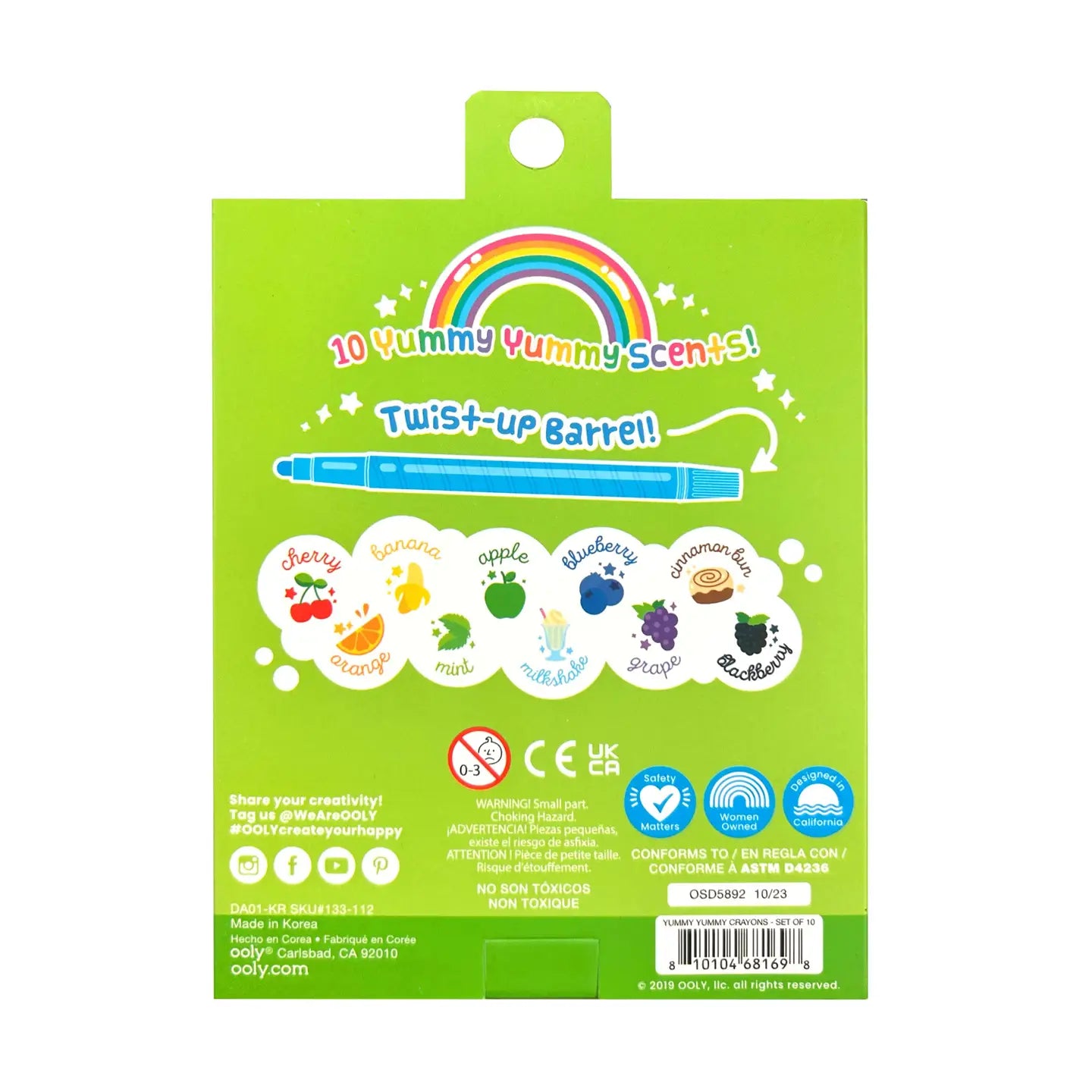 Yummy Yummy Scented Twist Up Crayons