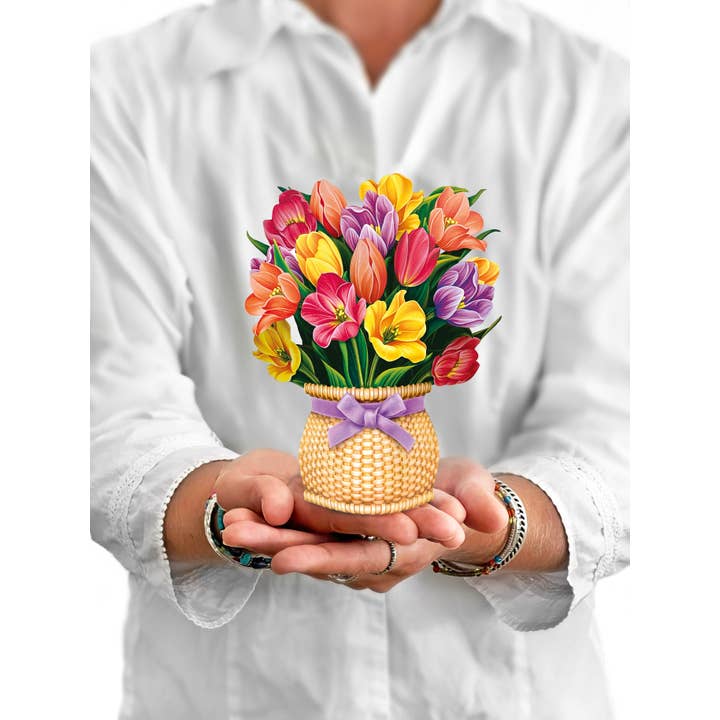 Mini Pop-Up Greeting Cards | Festive Tulips