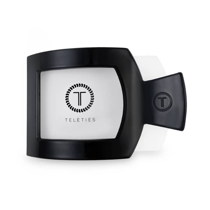 Teleties Flat Square Hair Clip | Jet Black | Assorted Sizes