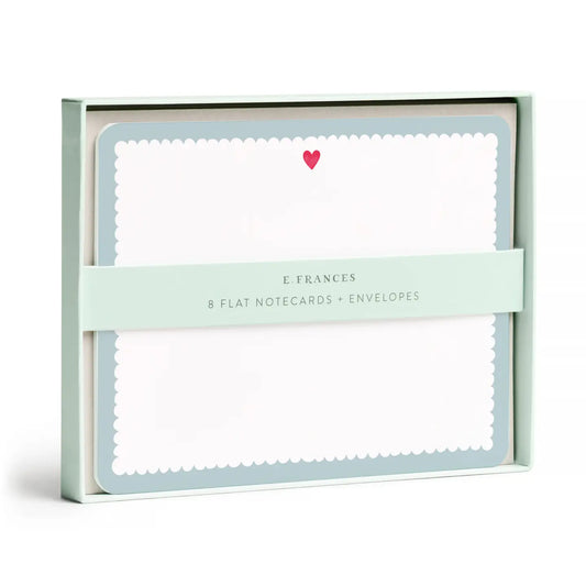 Flat Note Set | Scalloped Heart