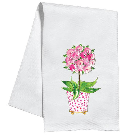 Kitchen Towel | Handpainted Pink Roses