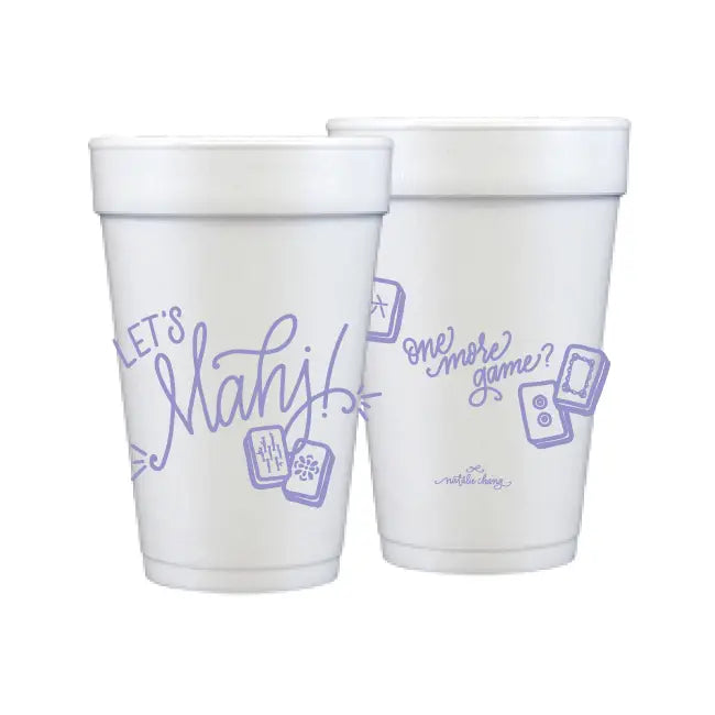 Let's Mahj! Foam Cups | Lavender