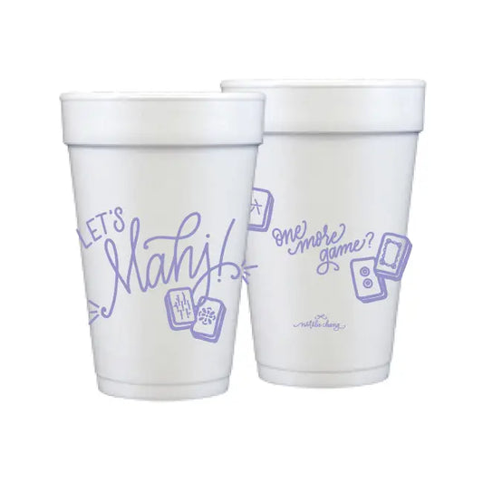 Let's Mahj! Foam Cups | Lavender