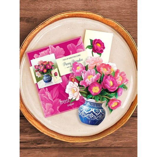 Mini Pop-Up Greeting Cards | Peony Paradise