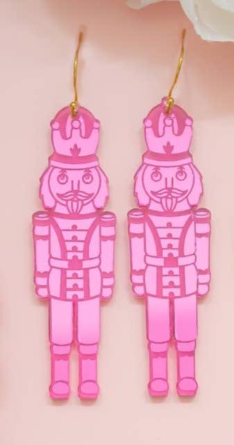 Nutcracker Earrings | Pink Mirror