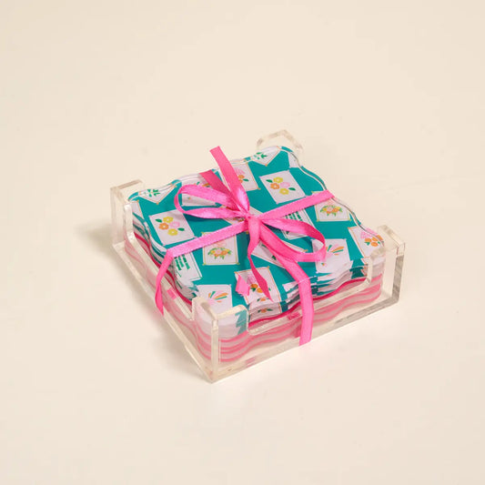 Acrylic Coaster Set | It's Mahj Time