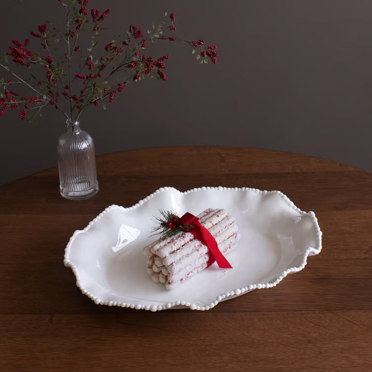 VIDA Alegria Oval Platter | White