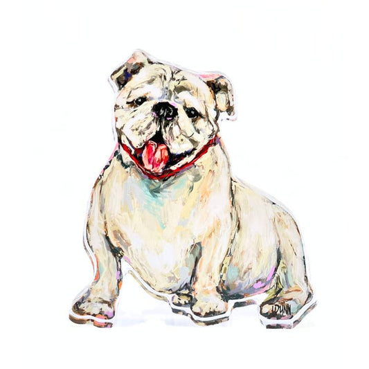 White Acrylic Bulldog