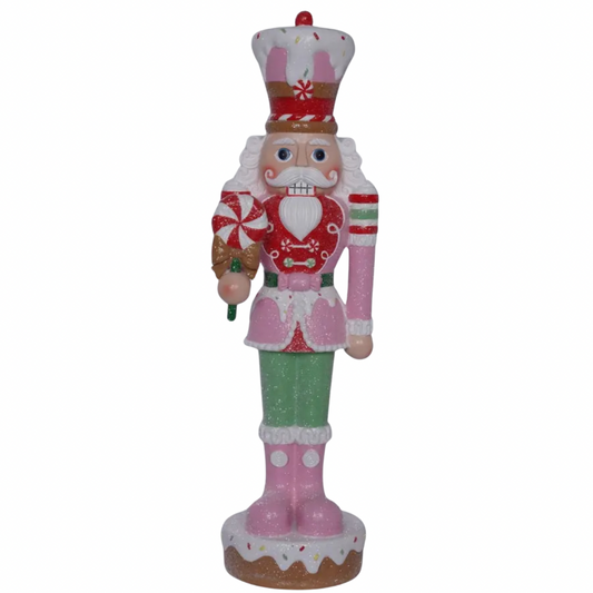 Peppermint Nutcracker | Resin | 18"
