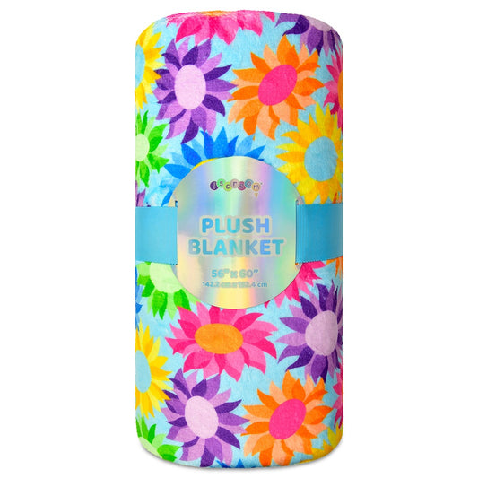 Plush Blanket | Colorful Sunflowers