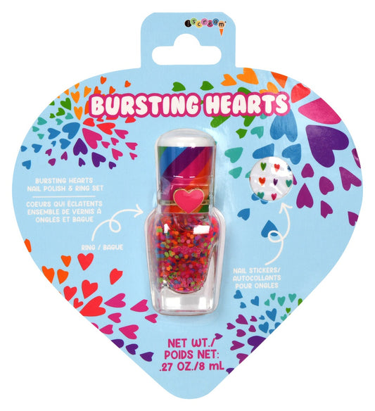 Nail Polish & Ring Set | Bursting Hearts