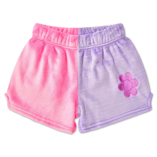 Color Block Plush Shorts | Groovy Smiles