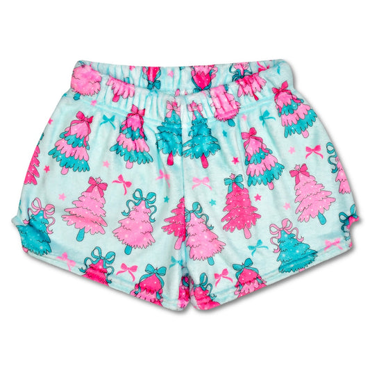 Fancy Trees Plush Shorts (Medium -10-12)