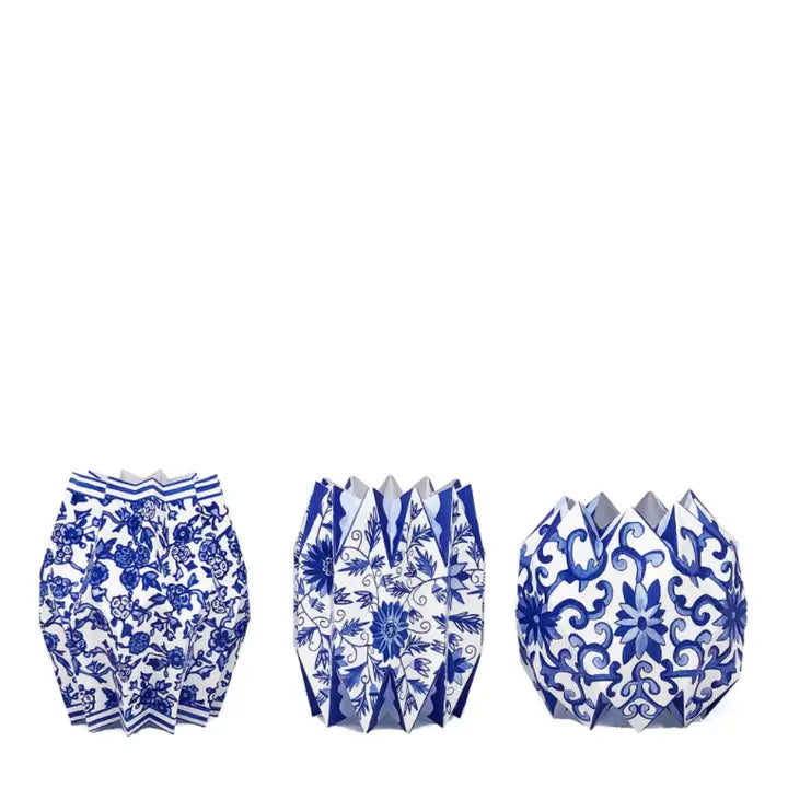 Paper Vase Wraps | Blue Chinoiserie