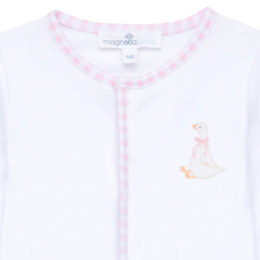 Silly Goose Footie | Pink
