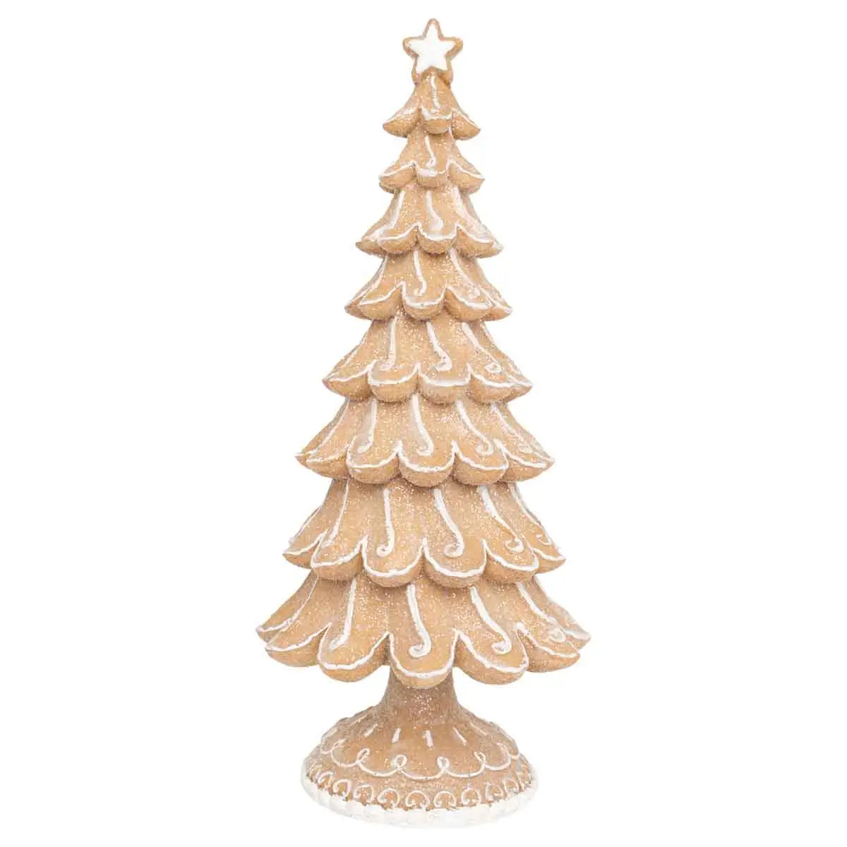 9" Tall Resin Gingerbread Sugar Tree Christmas Décor