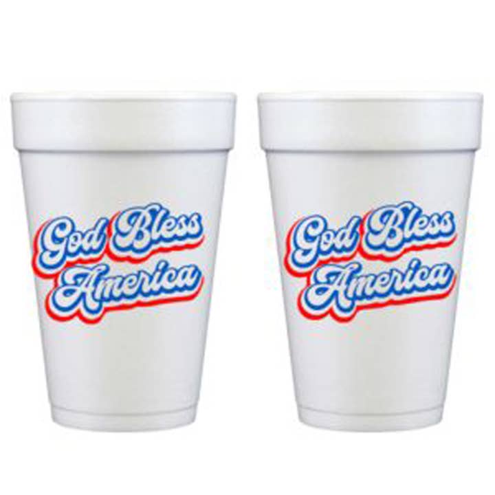 Foam Cup Set | God Bless America