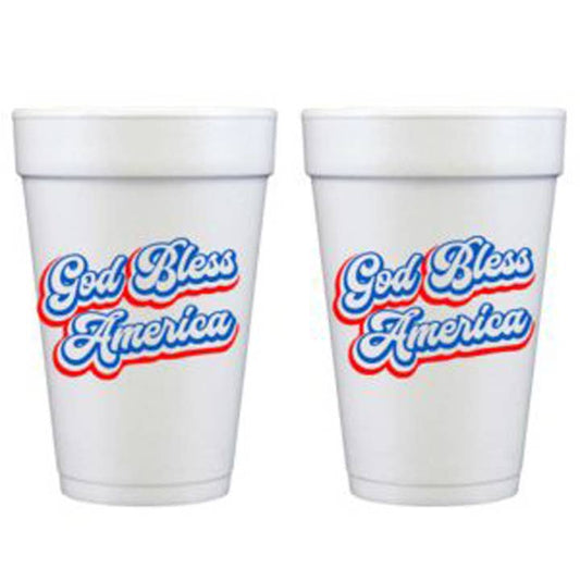 Foam Cup Set | God Bless America