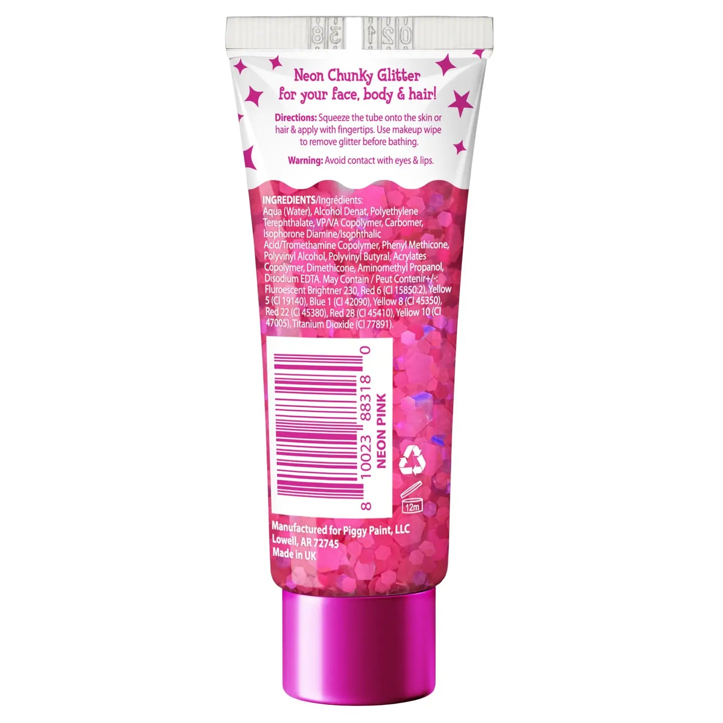 Chunky Confetti Glitter Gel | Neon Pink
