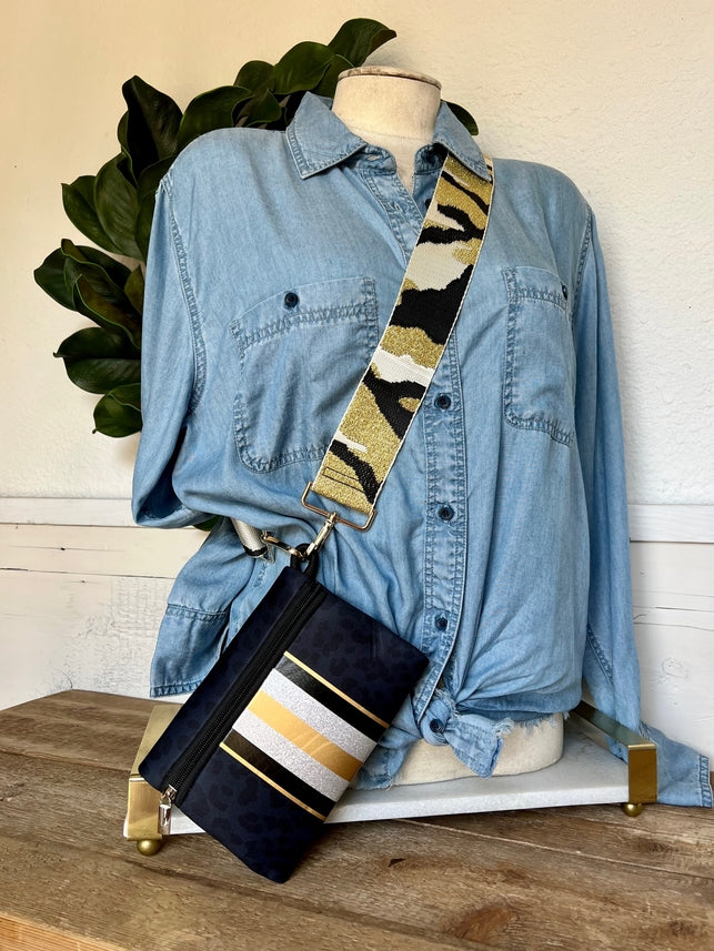 Bag Strap - Camo White/Gold