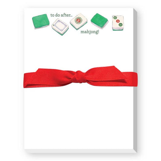 To Do After Mahjong Mini Notepad - Red