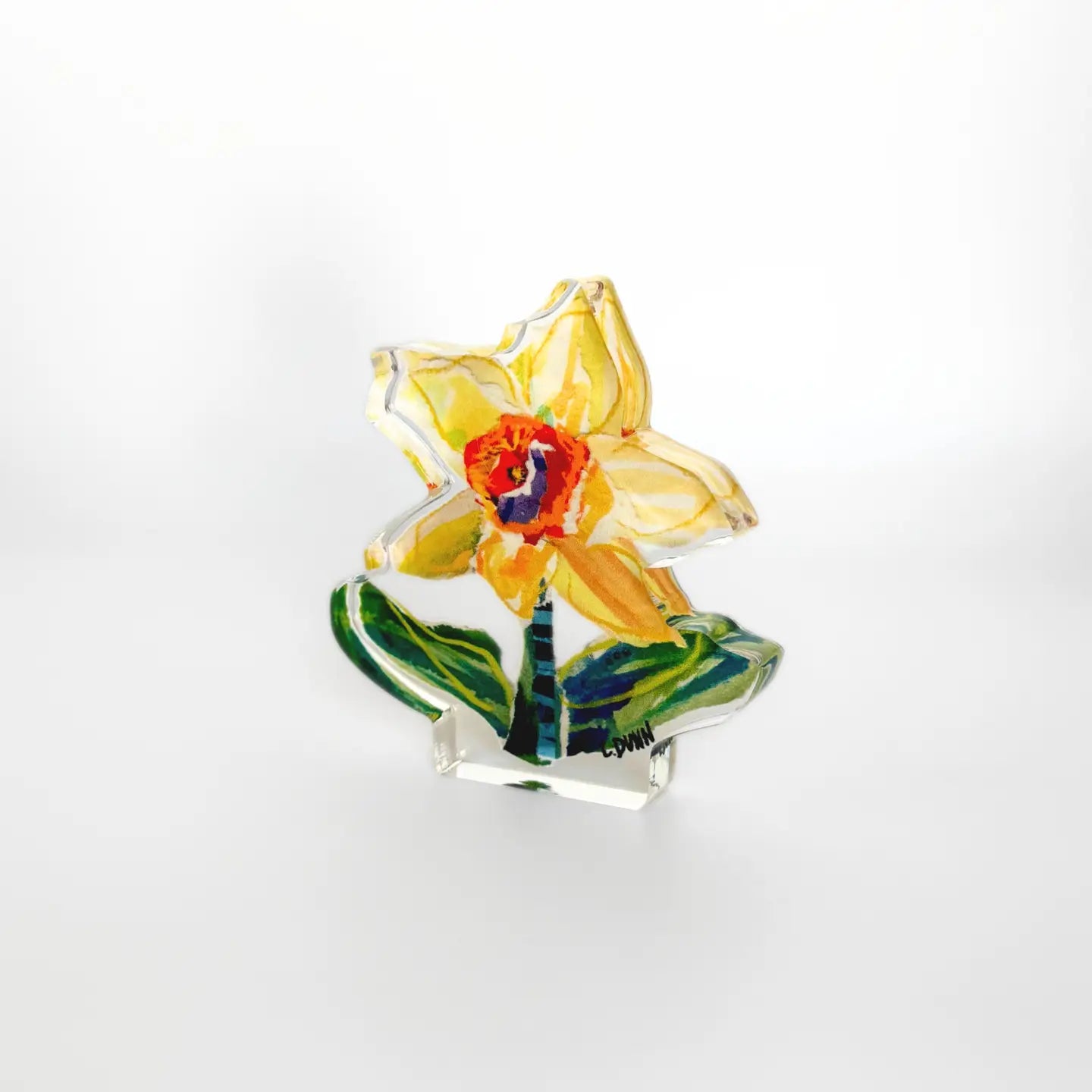 Bitty Acrylic Bloom Block | Single Daffodil Bloom