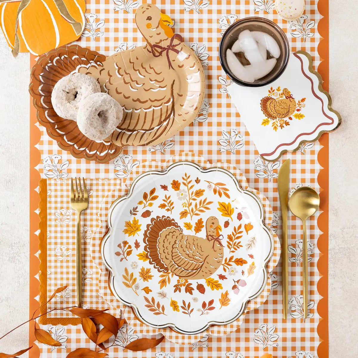 Turkey Foliage Paper Plates