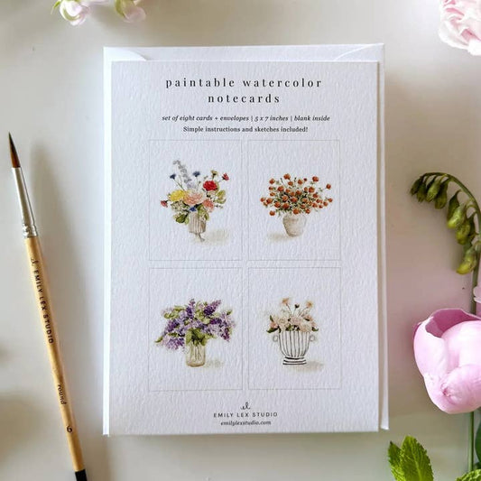 Paintable Notecards | Bouquets
