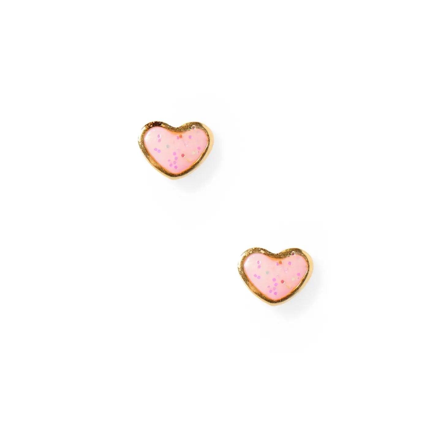 Screwback Stud Earrings | Nora Heart Pink