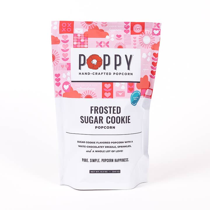 Frosted Sugar Cookie Poppy Popcorn