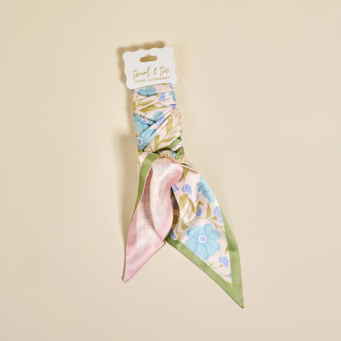 Twirl & Tie Scarf Accessory | Poppin' Petals Aqua