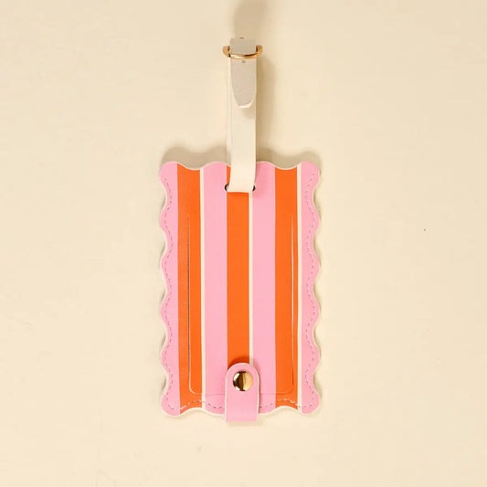 Jetsetter Luggage Tag | Sicily Stripes Pink