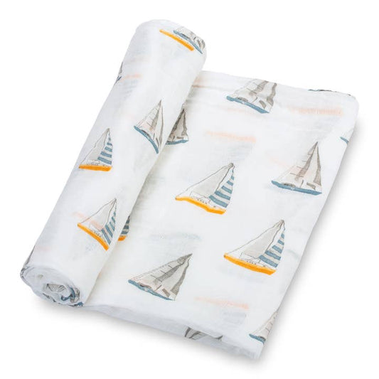 Muslin Swaddle Blanket | Sailing Away