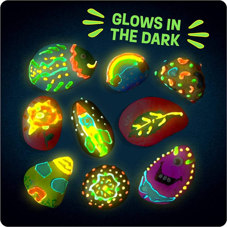 Kids Rock Painting Kit - Glow in the Dark