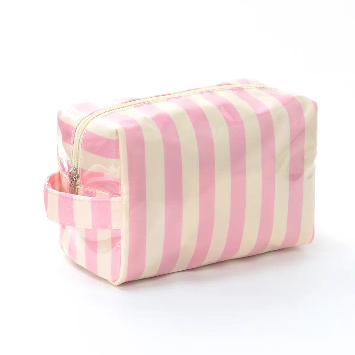Waterproof Makeup Bag | Pink Stripe