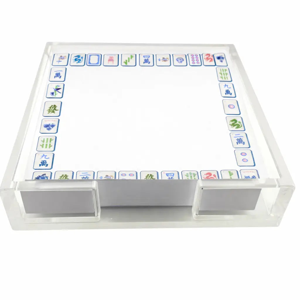 Acrylic Holder & Notepad | Preppy Mahjong