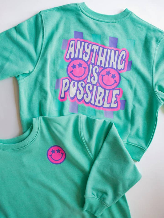 Anything is Possible Smiley Sweatshirt | Youth