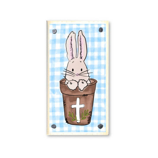 Happy Block | Bunny in Cross Pot