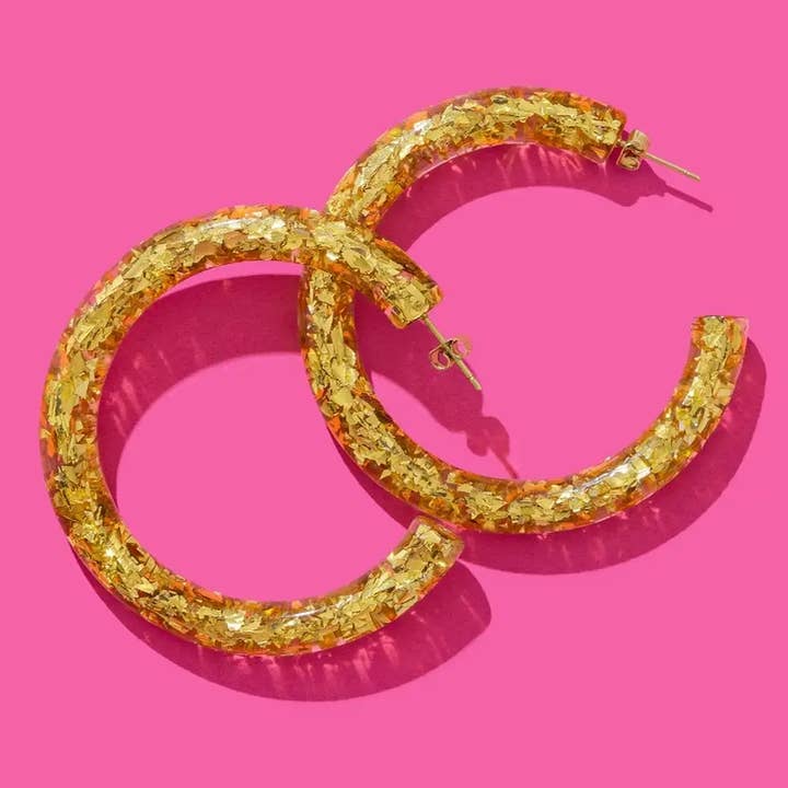 Confetti Hoop Earrings | Gold